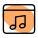 Music collection of wide genre available online icon