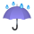 빗방울이 떨어지는 우산 icon