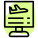 Online flight documents information on a computer icon