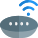 Wireless internet connected home voice assistant speaker icon