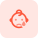 Sad baby crying with tear drop flowing icon