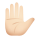 erhobene Hand, heller Hautton icon