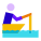 pêcheur dans un bateau icon