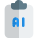 Advanced machine learning research checklist isolated on a white back icon