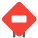 Do not enter on a road signal signboard icon