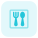 Food court with cutleries like spoon and fork icon