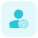 Global profile reach isolated on a white background icon