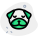 Pensive pug dog expression emoticon in isolated place icon