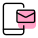 Email on cell phone icon