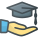 Hand Holding Graduation Cap icon
