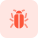 System bug isolated on a white background icon
