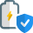 Phone battery with safeguard circuit protection badge icon