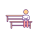Person Sitting On Bench icon