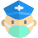 Pilot wearing a mask during a pandemic situation travel icon