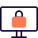 Computer security with advance admin log in screen icon