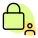 Admin security lock isolated on a white background icon