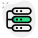 Multiple server connected in parallel isolated on a white background icon