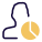 Chart graph for a visualization of social media profile index icon