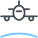 Vista frontale dell'aeroplano icon