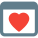 Favorite website with heart logotype under webpage template icon