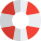 Round life vest isolated on white background icon