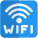 Wifi indication logotype isolated in a white background icon