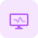 Computer monitor to view the result of a heart Rhythm and other activities icon