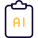 Advanced machine learning research checklist isolated on a white back icon