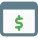 Online transaction for cashless digital payment portal icon