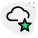 Favorite file storage option on cloud network system icon