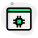 Processing power of a web browser isolated on a white background icon