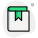 Bookmarking syllabus book isolate On a white background icon