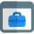 Online job portal website briefcase on a web browser icon