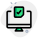 Desktop computer for counting state election result icon