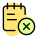 Invalid notes from personal records logotype layout icon