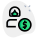 empresaria-externa-con-signo-de-dolar-aislado-sobre-fondo-blanco-trabajos-verde-tal-revivo icon