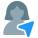 Location of a single user for work from remote location icon