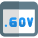 Dot gov domain for sale under landing page template icon