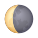 Убывающий полумесяц луны icon