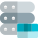 Firewall protected server computers isolated on a white background icon