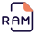 RAM file extension are used by RealPlayer to play offline or online audio files on your computer icon