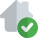 Home automation system verified with the tick mark icon