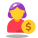 Salary female icon