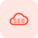 Seo service on a cloud server isolated on a white background icon