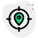 Position a loction target isolated on a white background icon