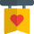 Heart shape on a tablet representing peace and love icon