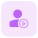 Classic user sharing the multimedia on a web messenger icon