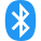 Bluetooth exchanging data between fixed and mobile devices over short distances icon