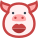 Cerdo con el lápiz labial Filled icon