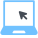 Laptop with cursor icon